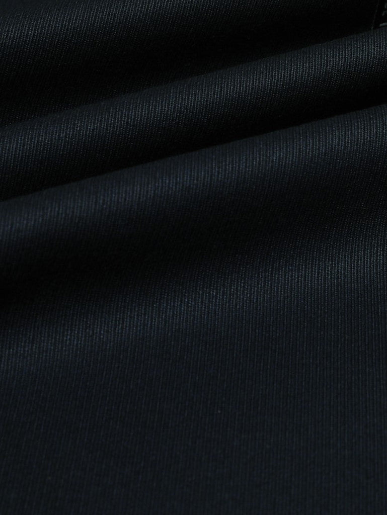 Dark Navy Blue 75% Polyester 25% Worsted Wool Twill Gabardine Fabric 1 ...